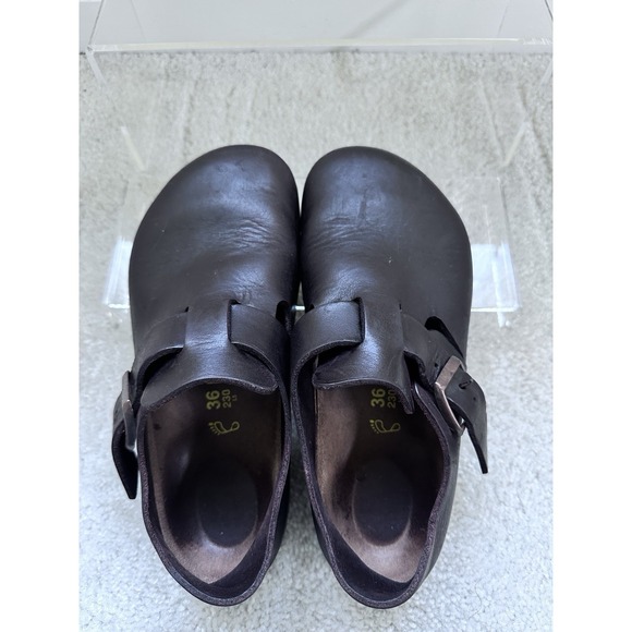 birkenstock london Clog Brown Leather Women Size 36 US 5 - Picture 1 of 11